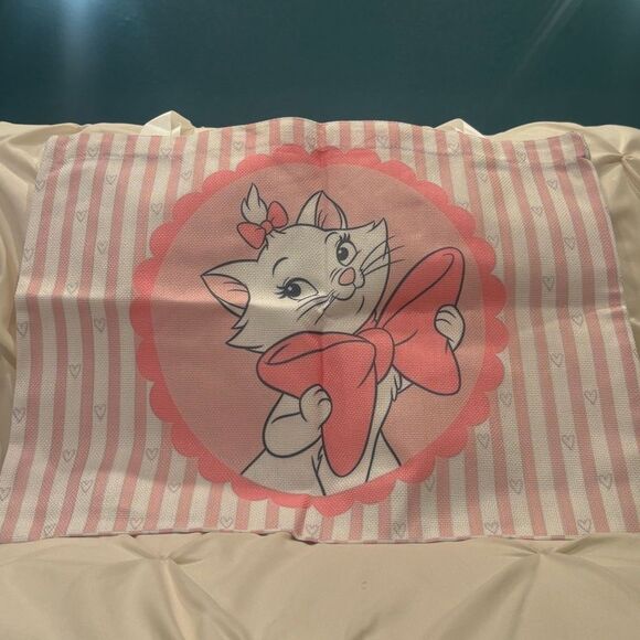 Disney Aristocats Marie Striped Reusable Shopping Bag Tote NWT - Picture 1 of 4